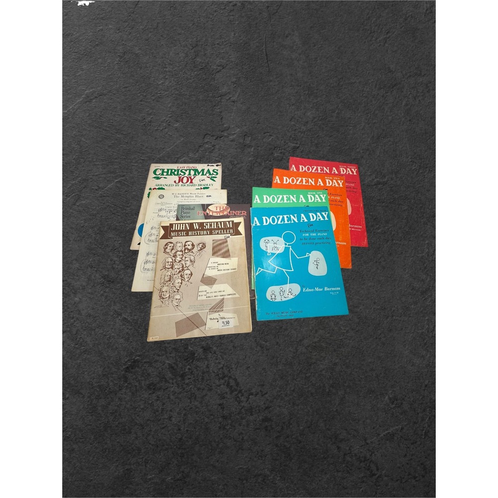 Willis Music Piano Sheet Music Lot A Dozen A Day Schaum Multi Fair Vintage